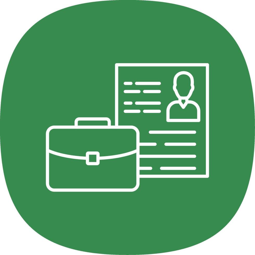 Suitcase Line Curve Icon vector