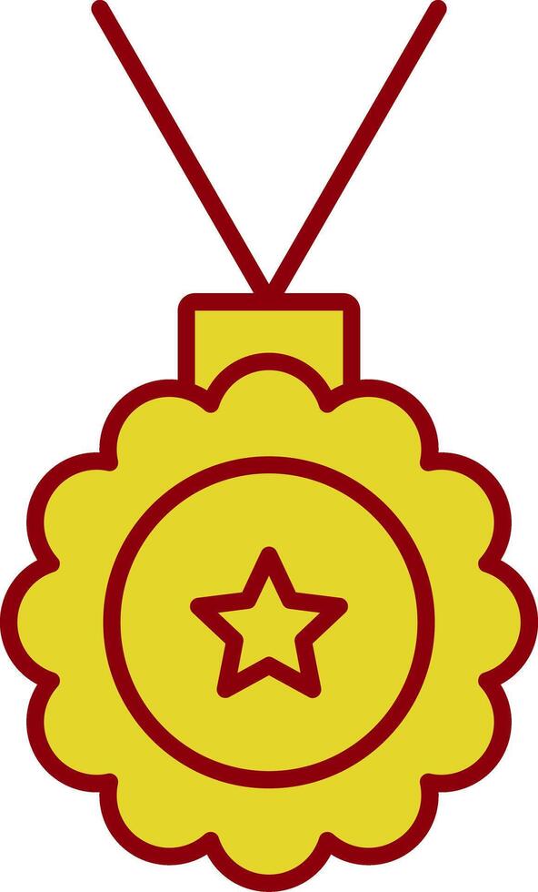 Medallion Line Two Color Icon vector