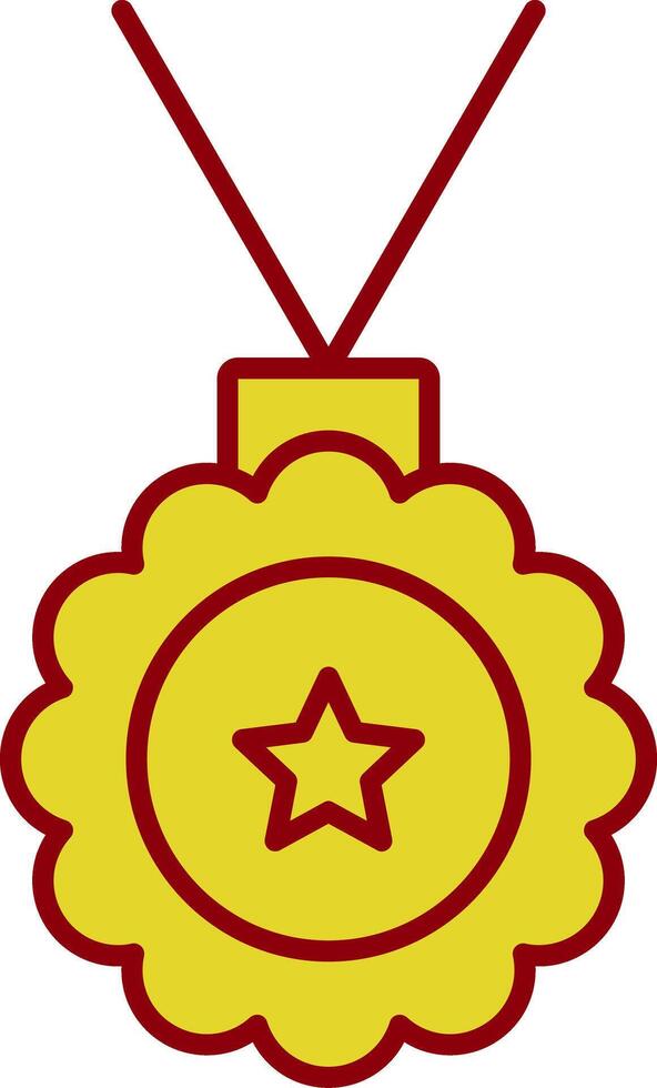 Medallion Line Two Color Icon vector