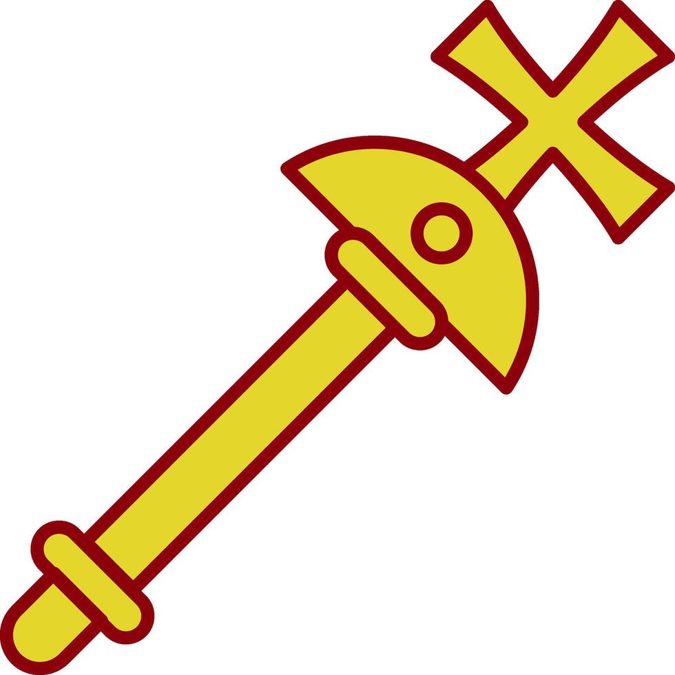 Scepter Line Two Color Icon vector