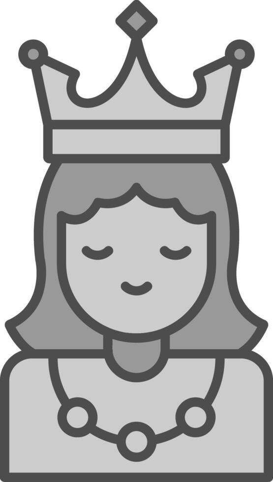 princesa relleno icono vector