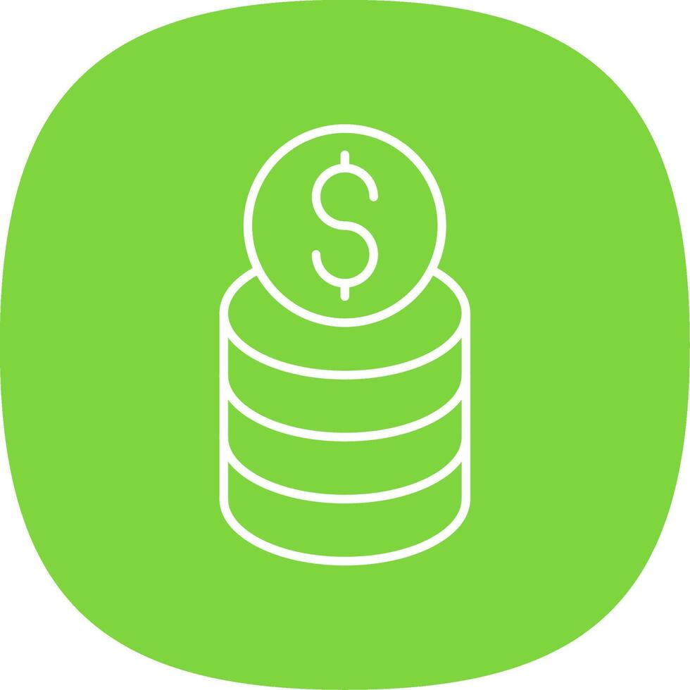 Income Line Curve Icon vector