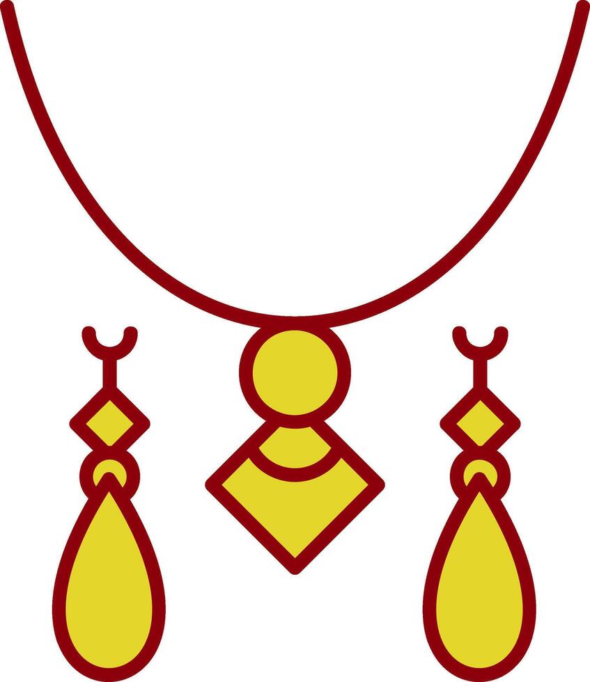 Jewelery Line Two Color Icon vector