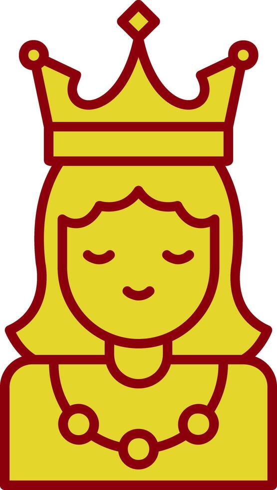 Princess Line Two Color Icon vector
