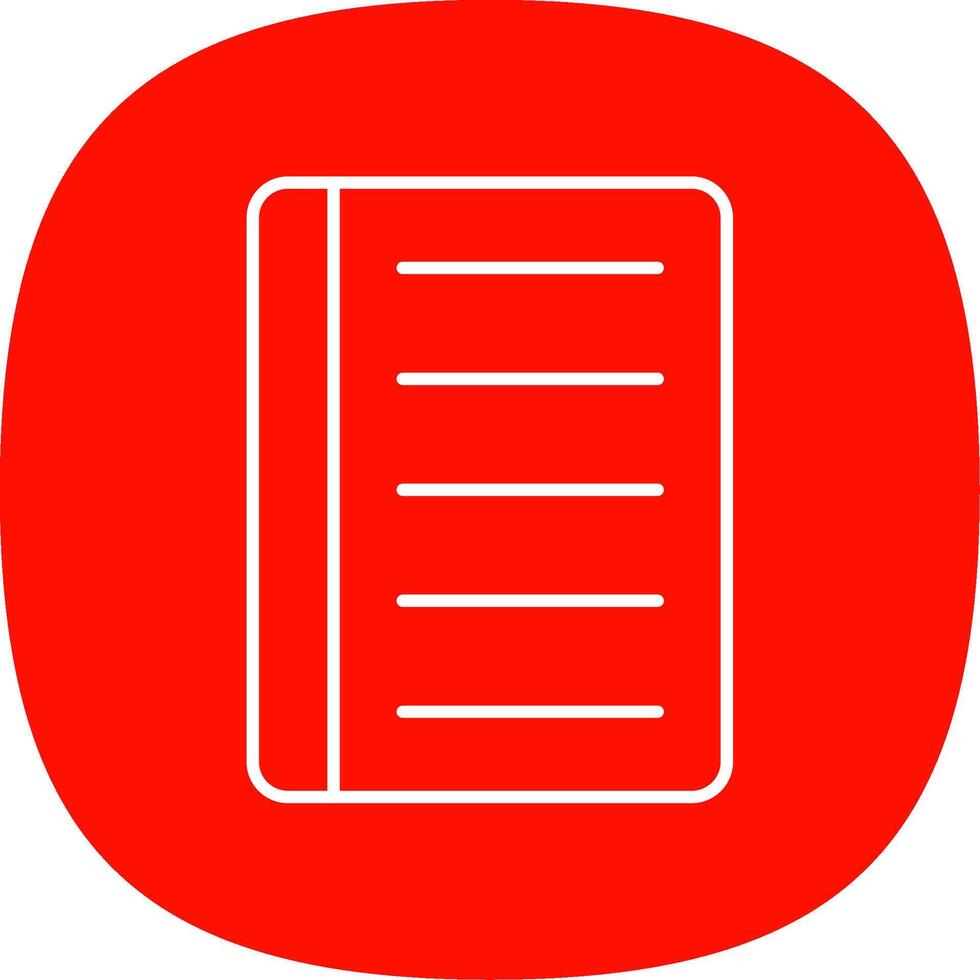 Notebook Line Curve Icon vector