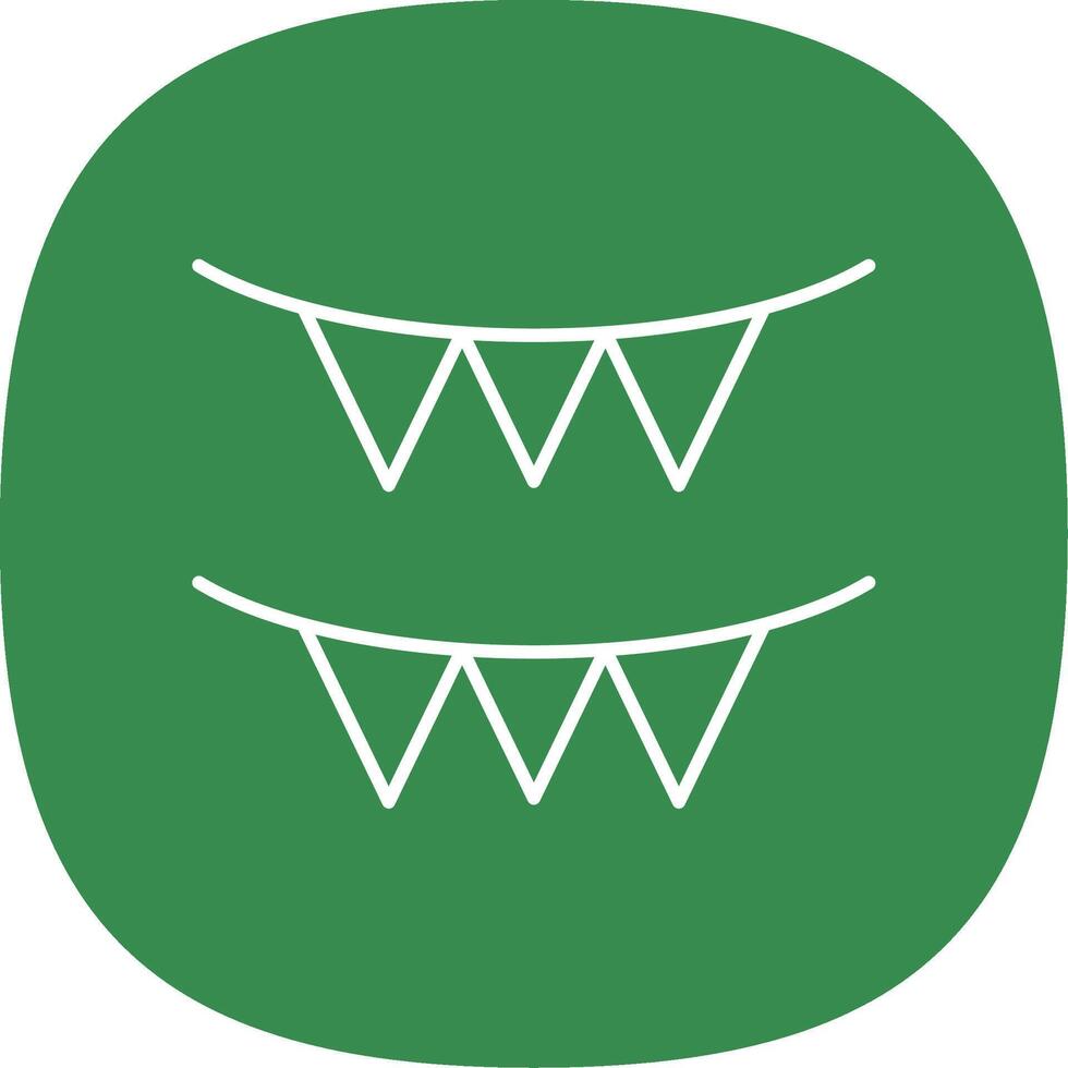 Garland Line Curve Icon vector