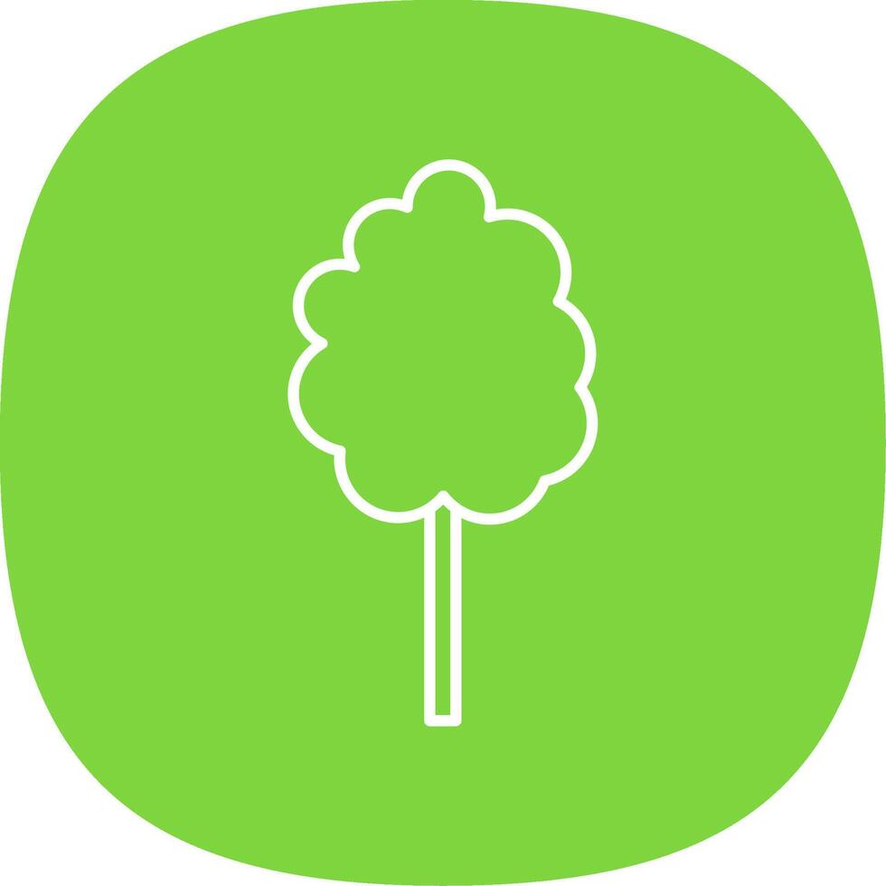 Cotton Candy Line Curve Icon vector