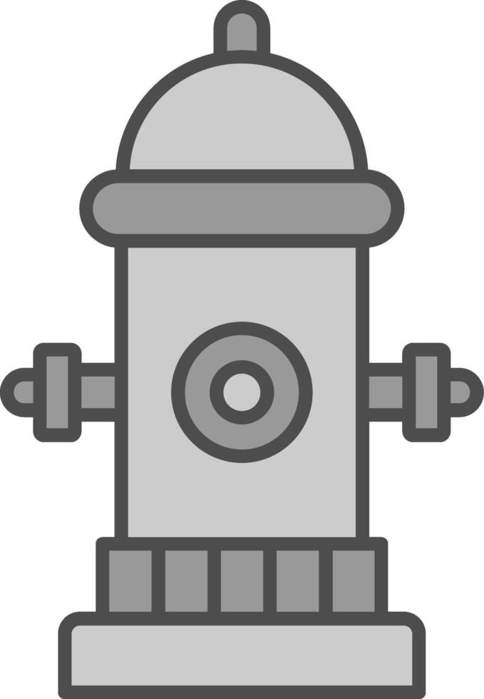 Fire Hydrant Fillay Icon vector