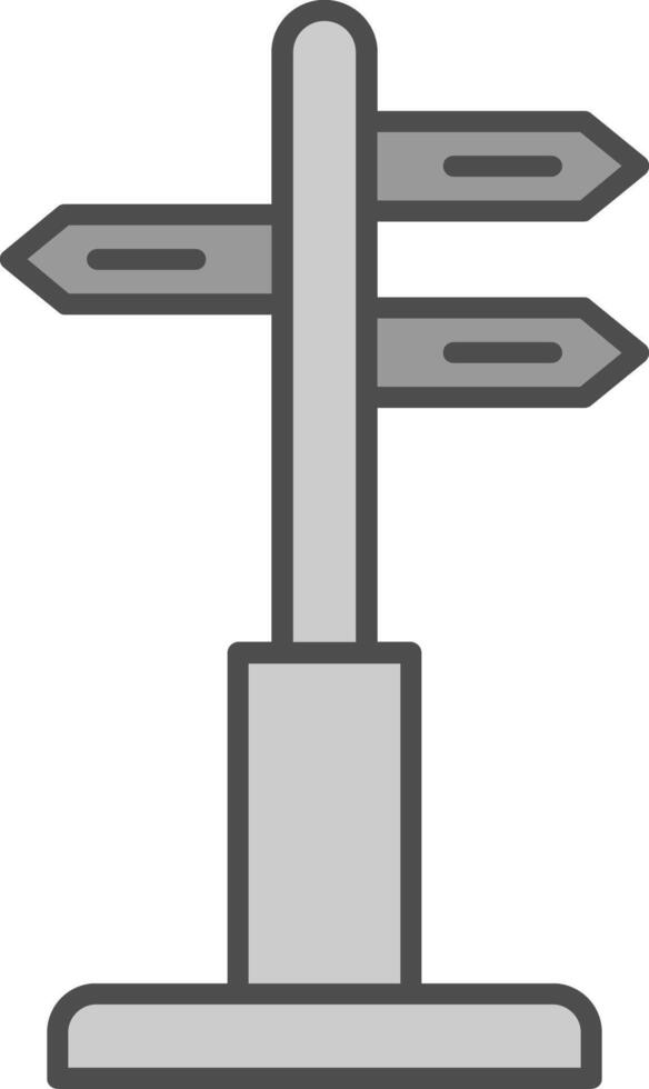 Directional Sign Fillay Icon vector