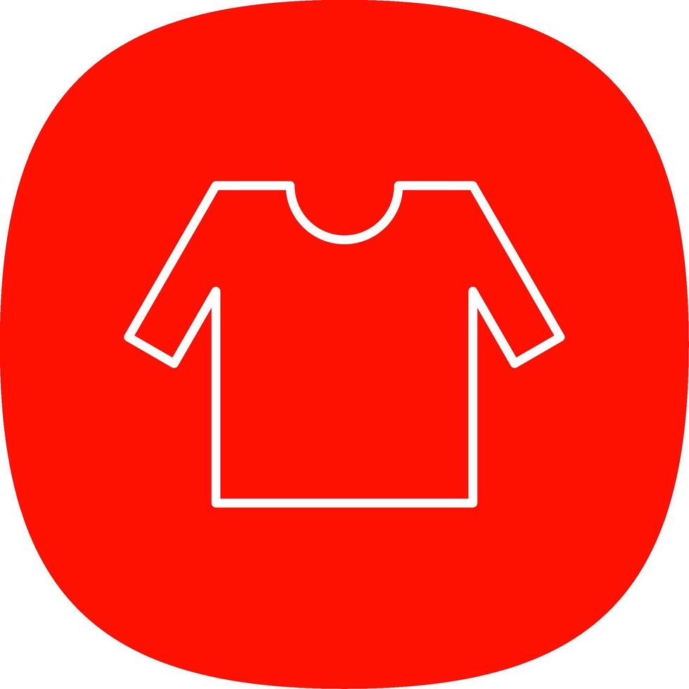 Shirt Line Curve Icon vector