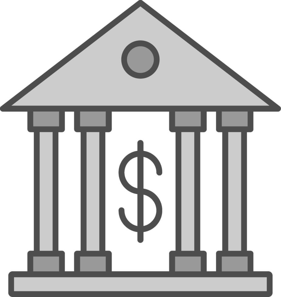 banco relleno icono vector