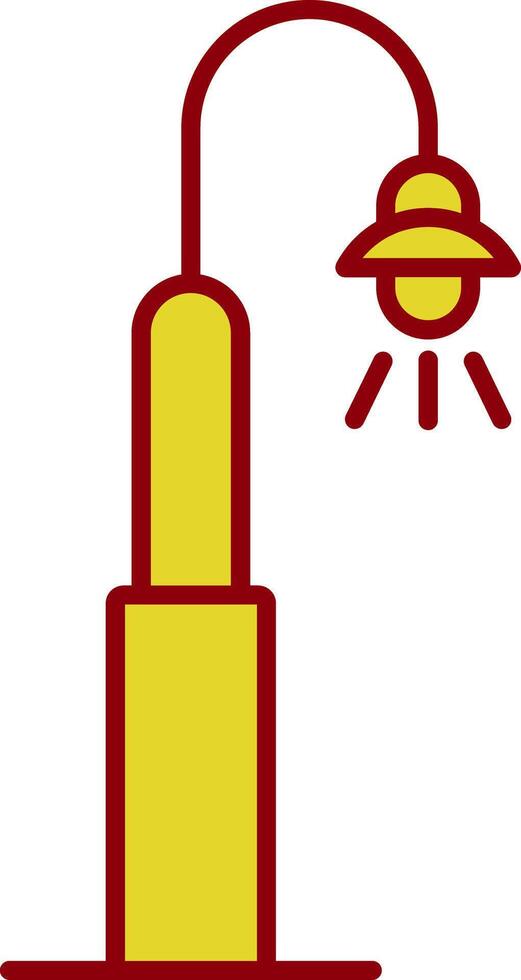 Street Light Line Two Color Icon vector