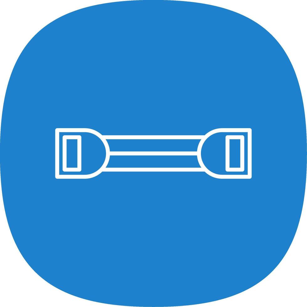 Chest Expander Line Curve Icon vector