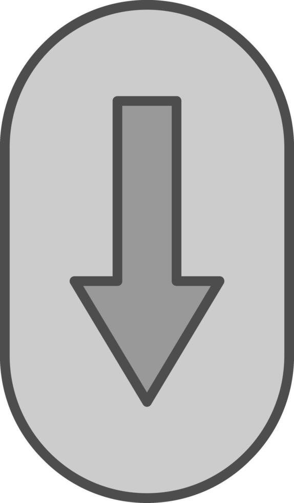 Scroll Down Fillay Icon vector