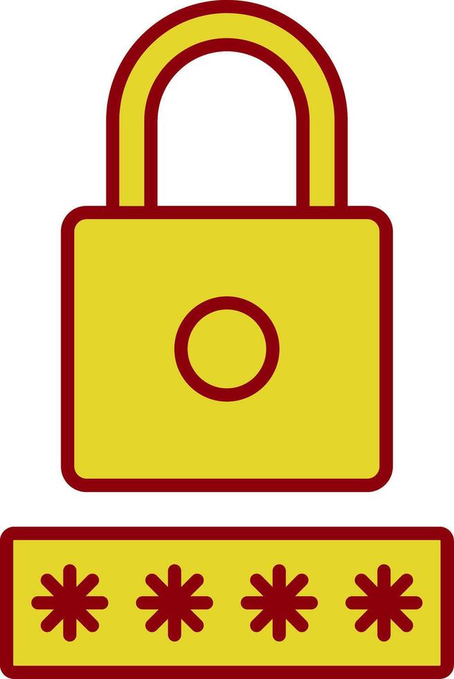 Security Pin Line Two Color Icon vector