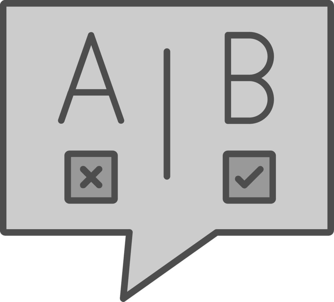 Ab Testing Fillay Icon vector