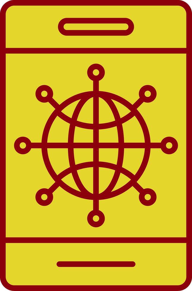 Internet Line Two Color Icon vector