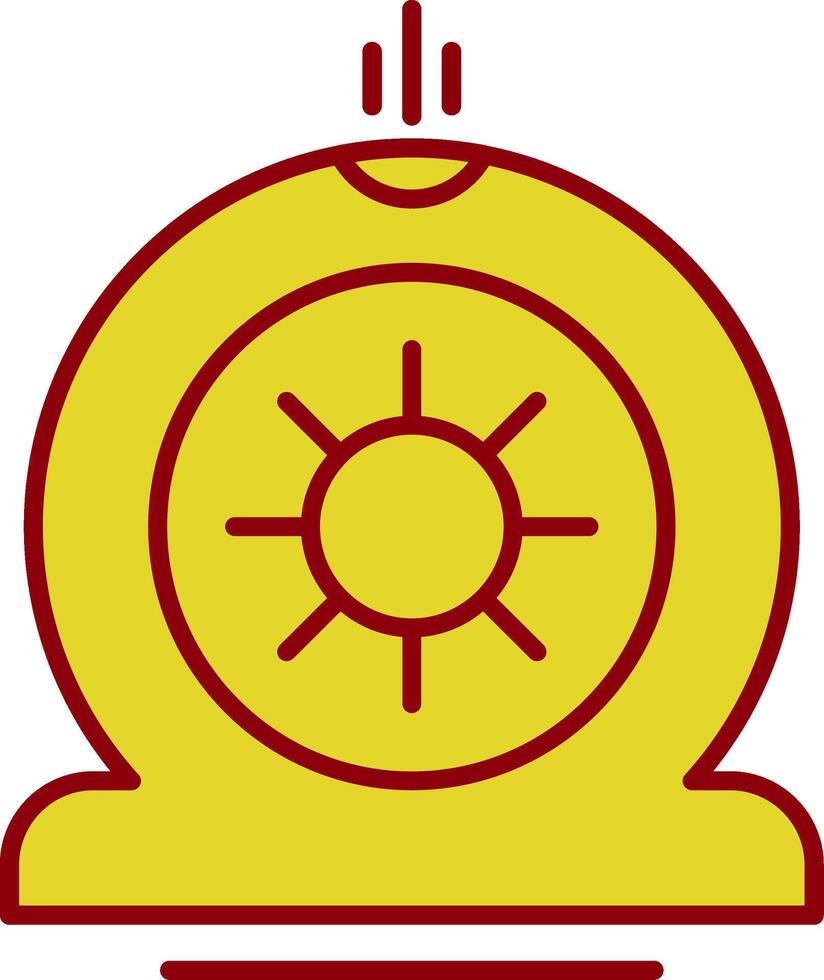 Flat Tire Line Two Color Icon vector