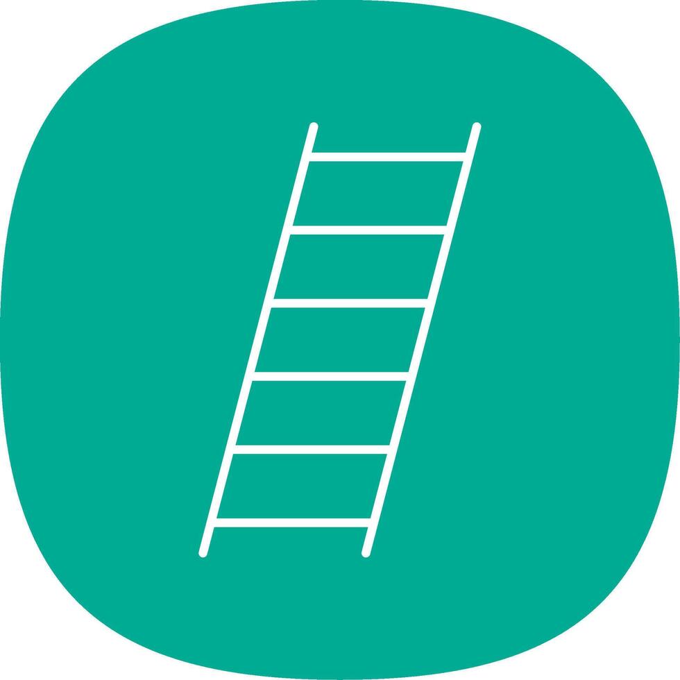 Ladder Line Curve Icon vector