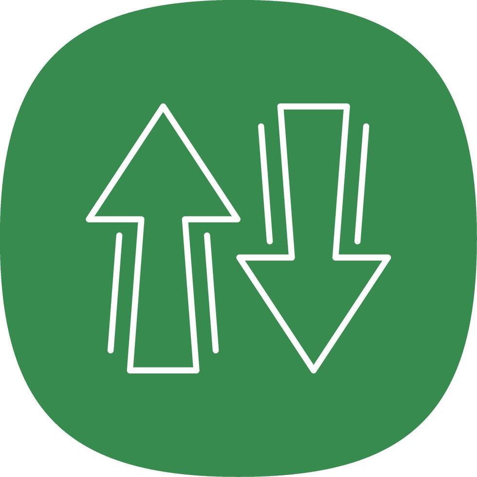 Sign Line Curve Icon vector