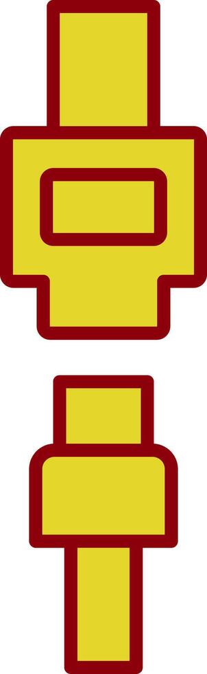 Seat Belt Line Two Color Icon vector