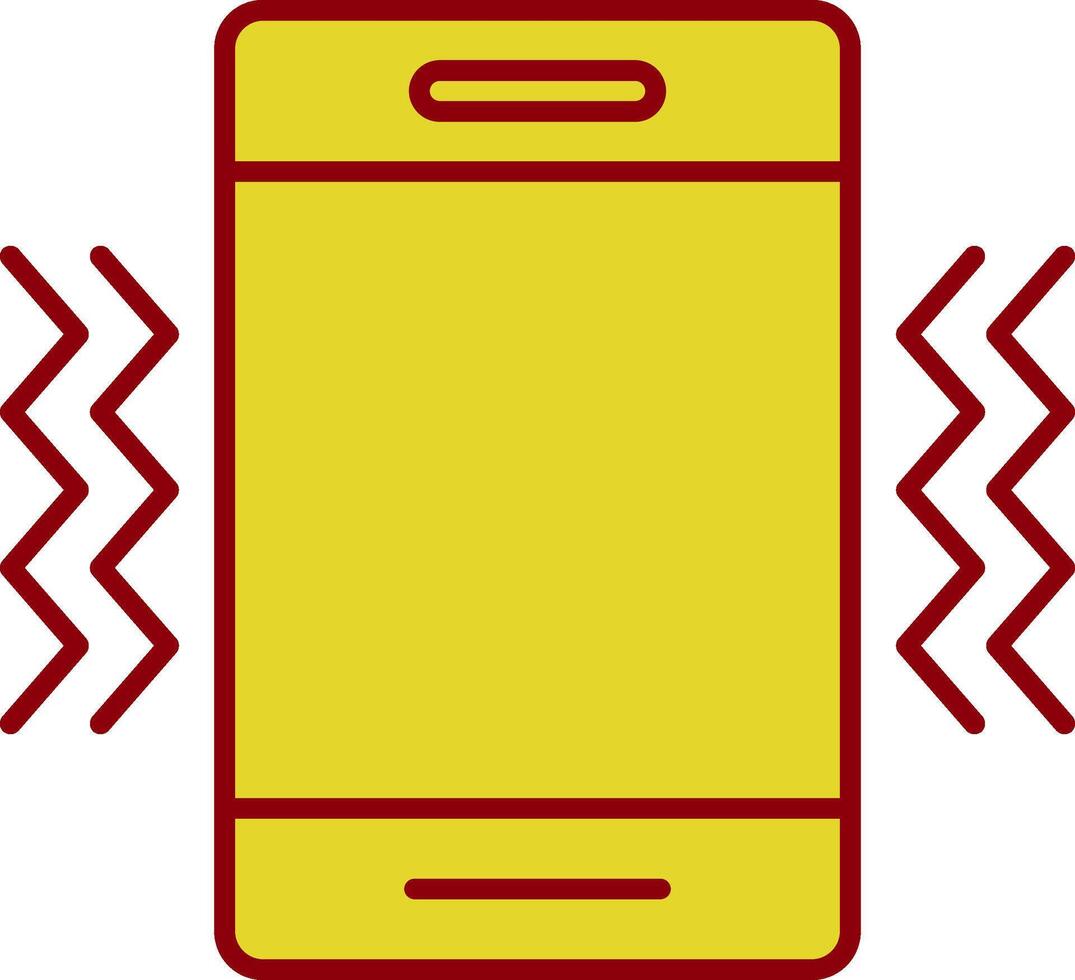 Vibration Line Two Color Icon vector