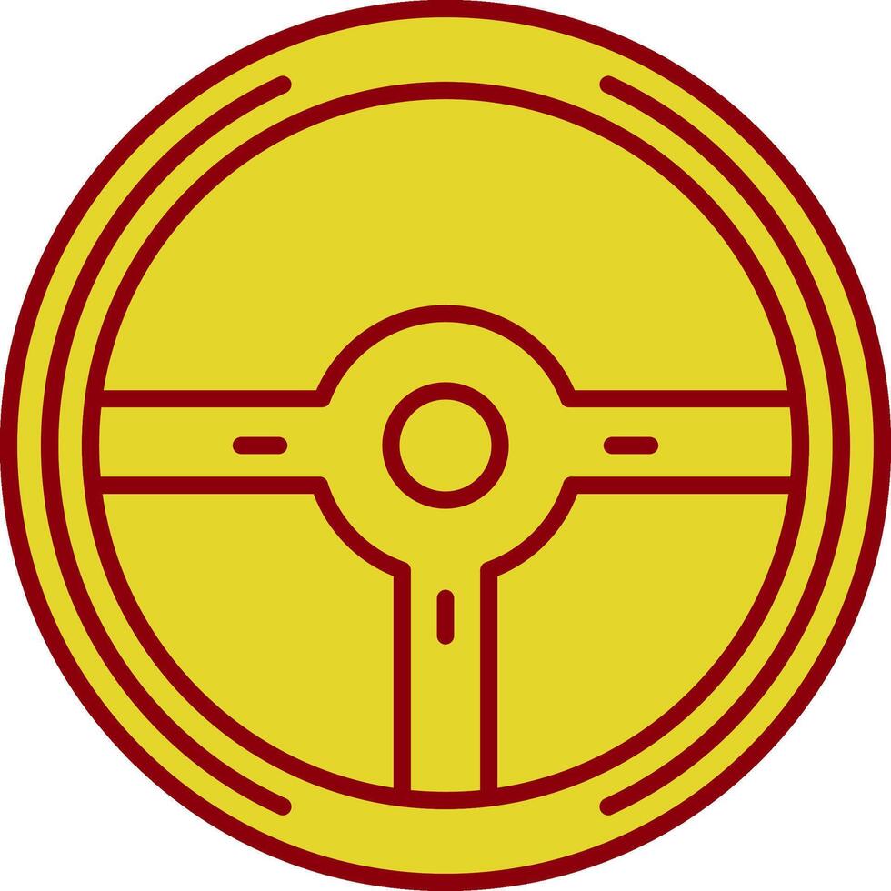 Steering Wheel Line Two Color Icon vector
