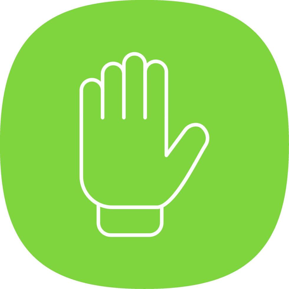 Gloves Line Curve Icon vector