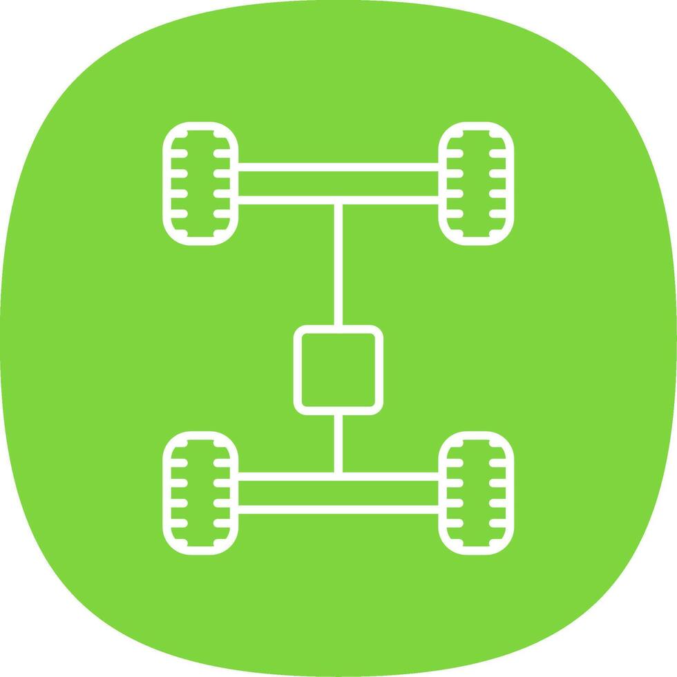 Axletree Line Curve Icon vector