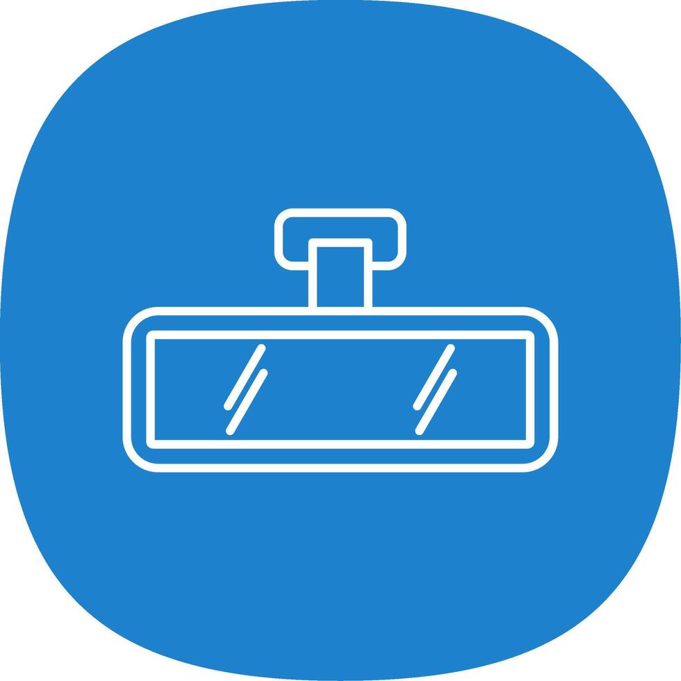 Rearview Line Curve Icon vector