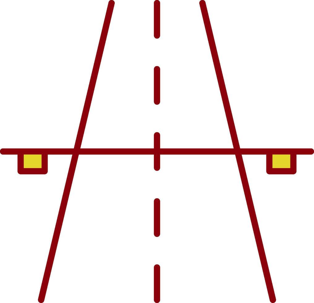 Highway Line Two Color Icon vector