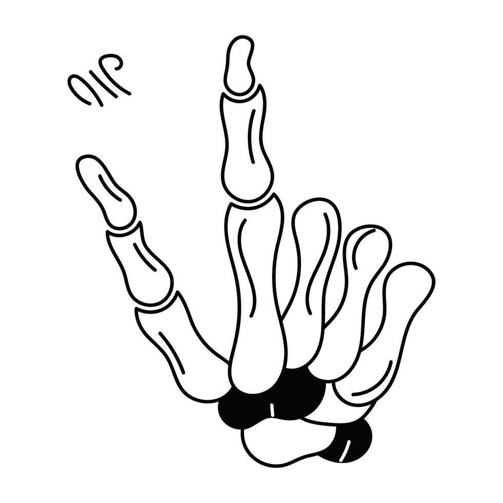 Trendy Skeleton Hand vector