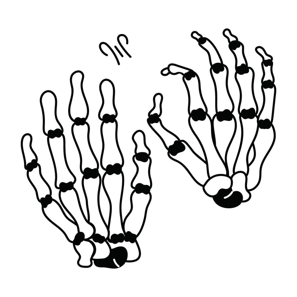 Trendy Anatomical Hands vector