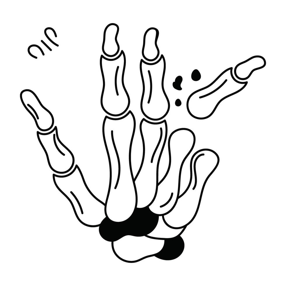 Trendy Broken Finger vector