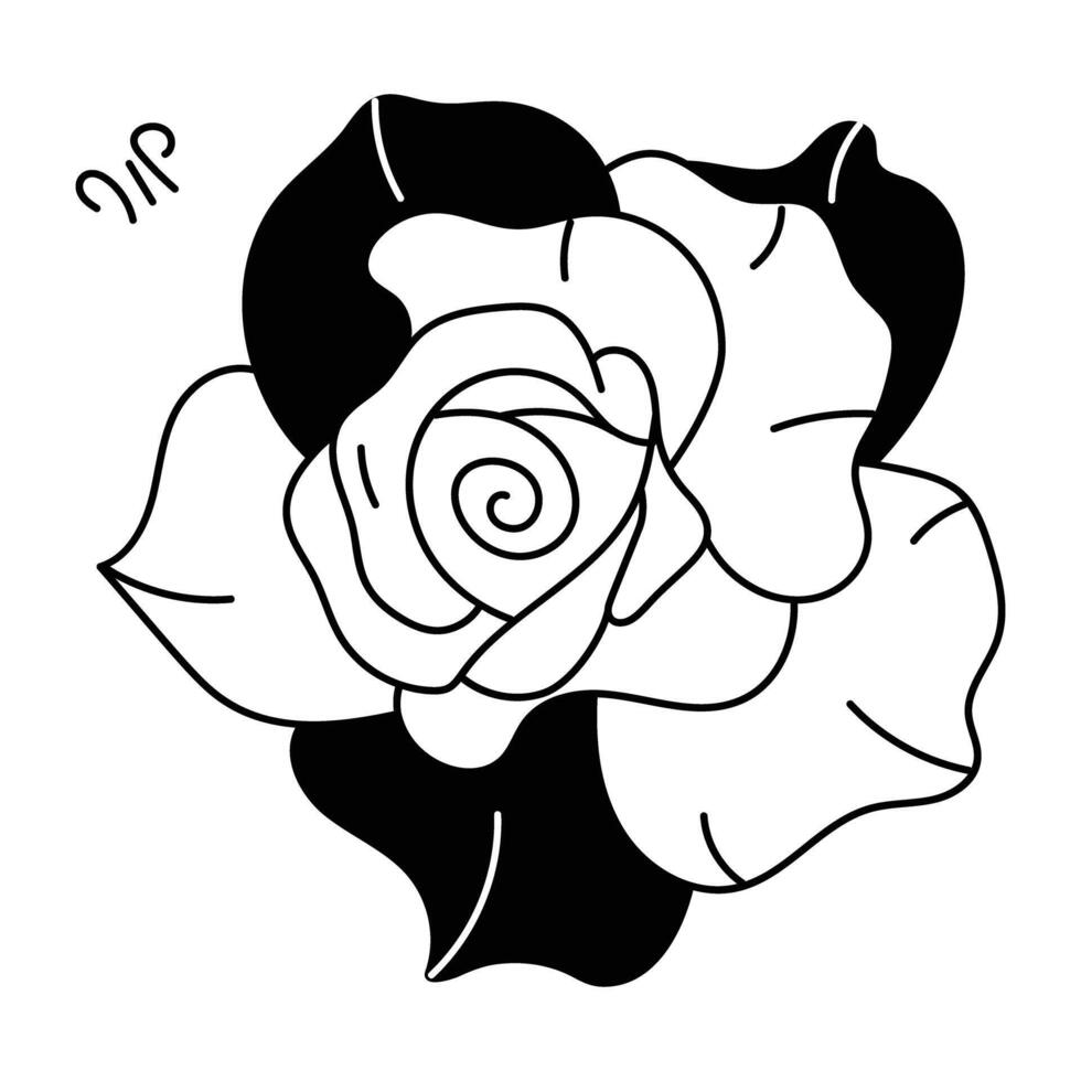 Trendy Rosal Flower vector