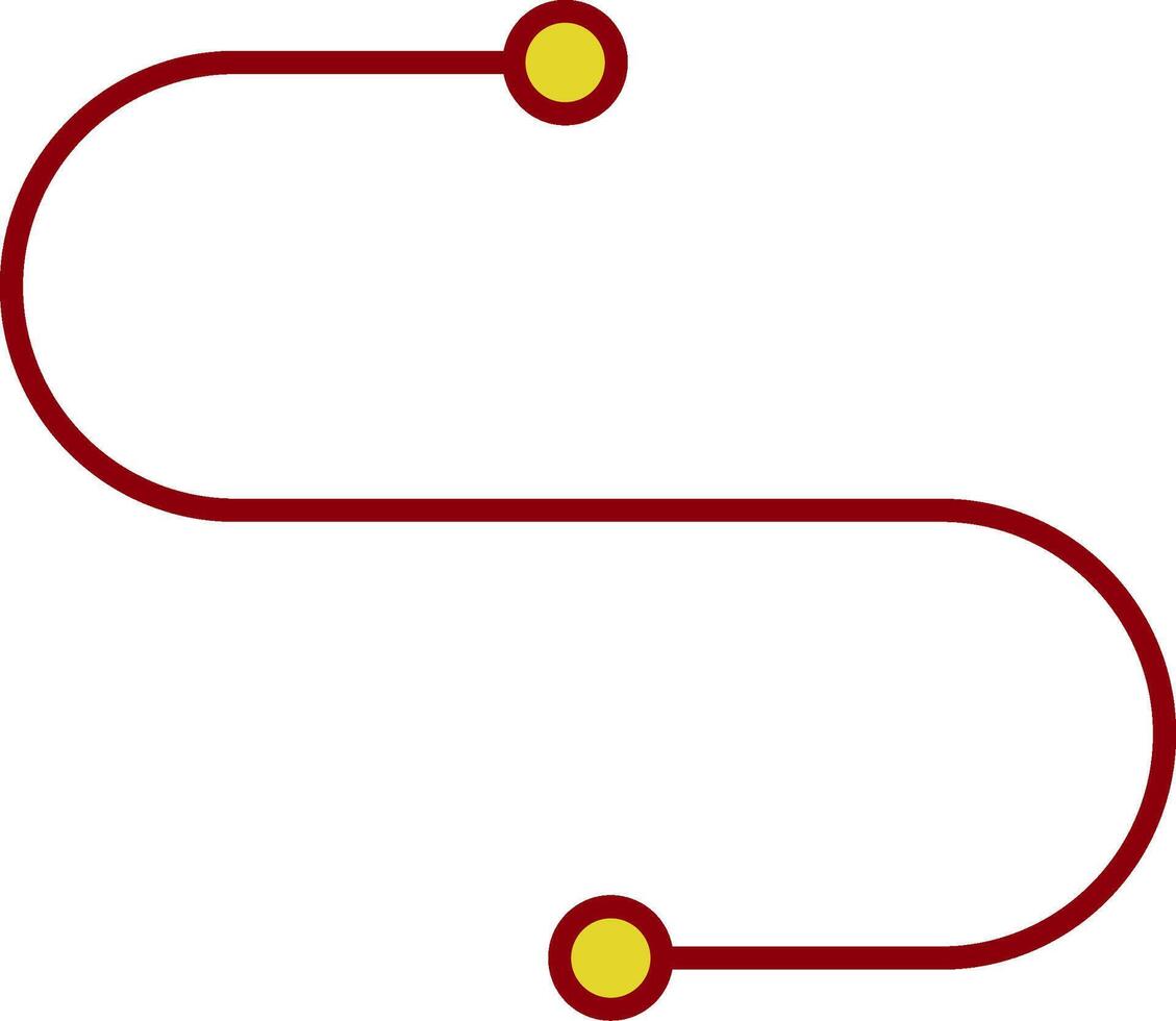 Curve Line Two Color Icon vector