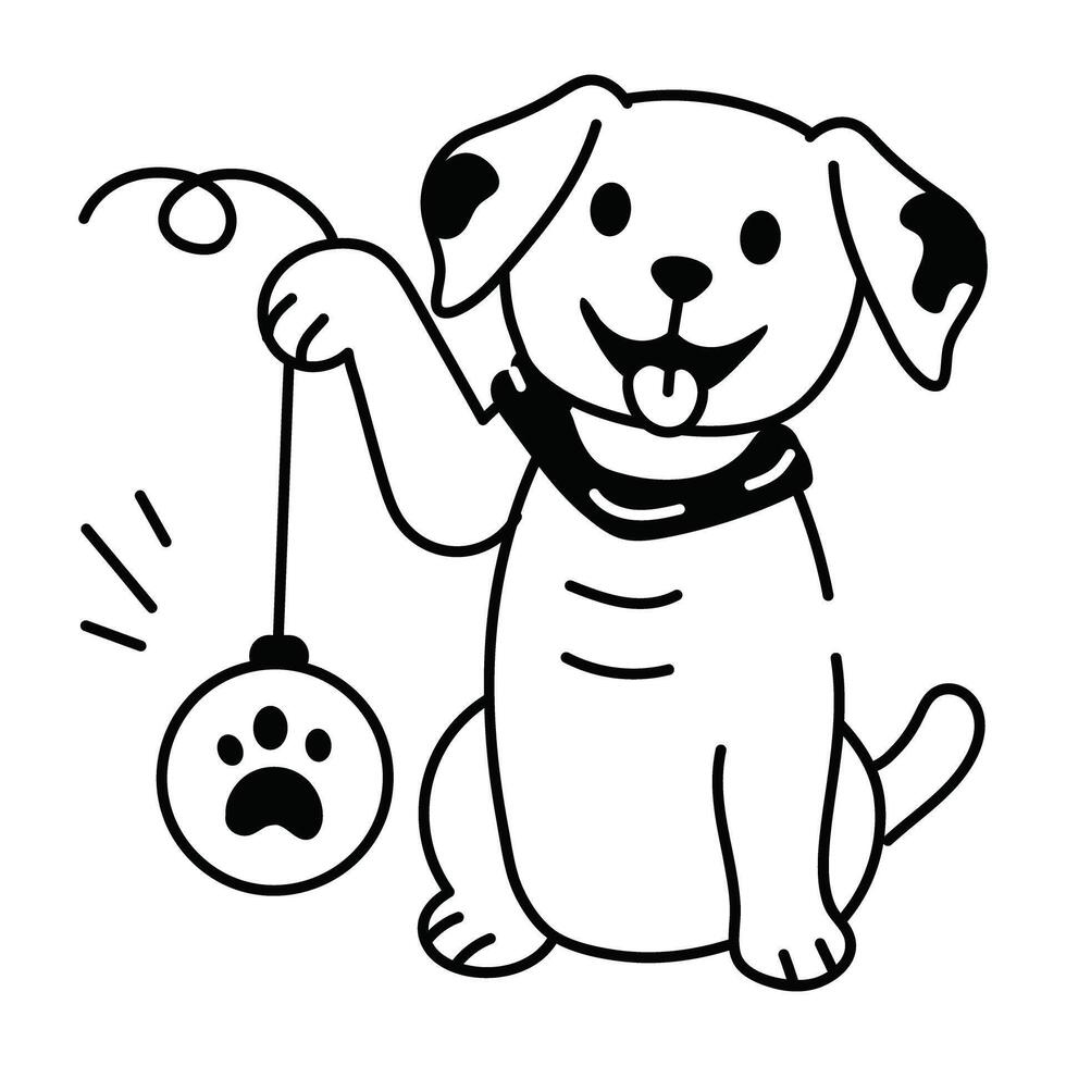 Trendy Puppy Toy vector