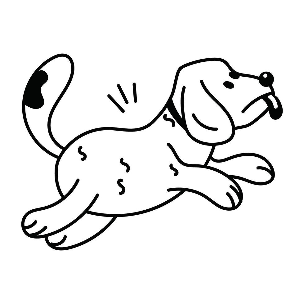 Trendy Jumping Puppy vector