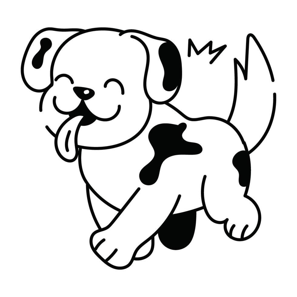 Trendy Smiling Puppy vector