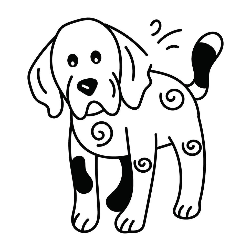 Trendy Pet Puppy vector