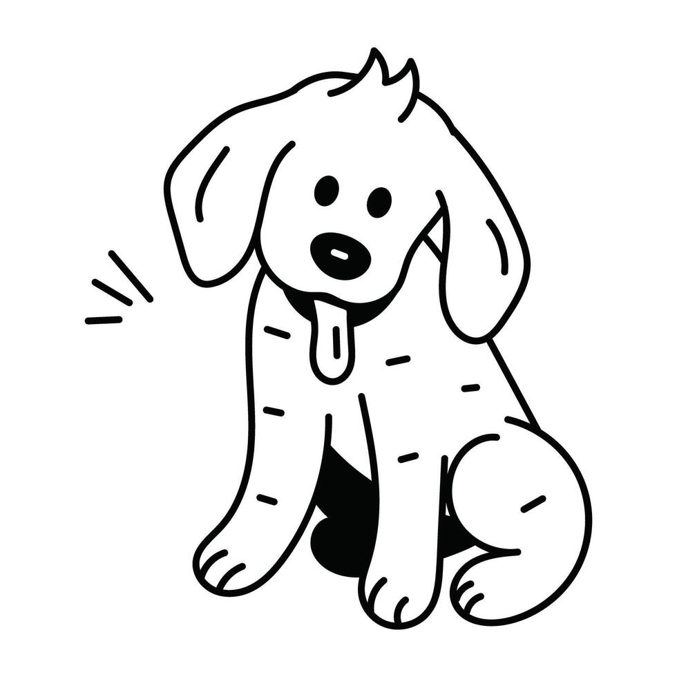 Trendy Cute Canine vector