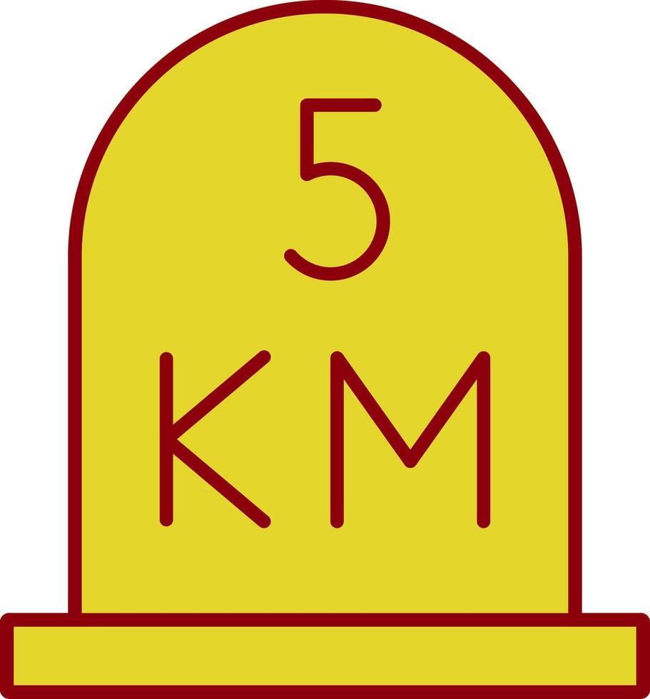 kilometer Fillay Icon vector