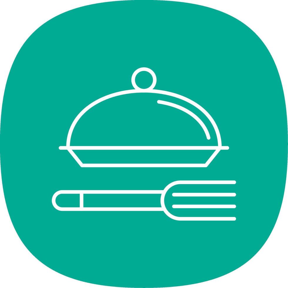 Meal Line Curve Icon vector