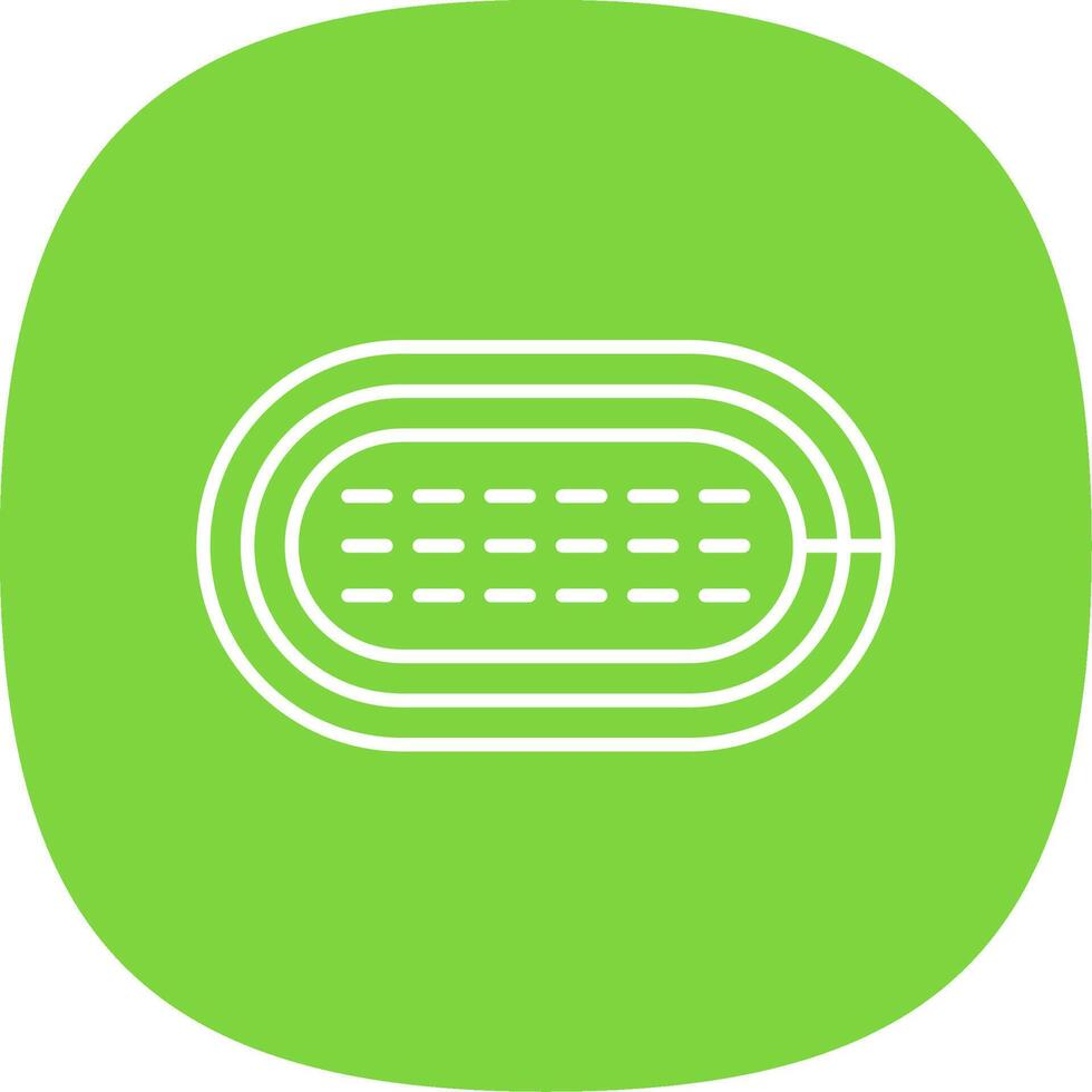 Running Track Line Curve Icon vector