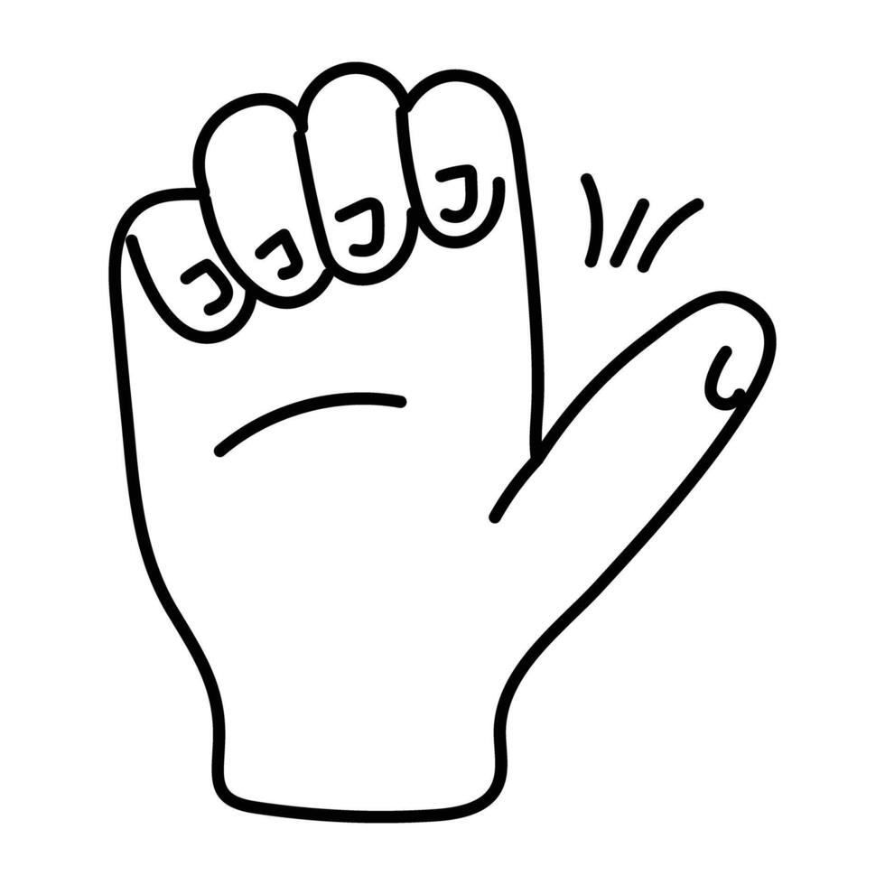 Trendy Clenched Fingers vector