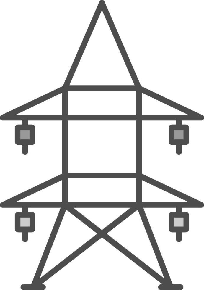 eléctrico torre línea circulo icono vector