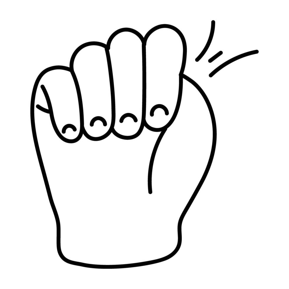 Trendy Clenched Fist vector