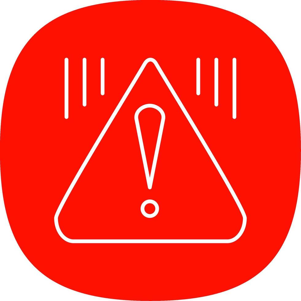 Warning Line Curve Icon vector