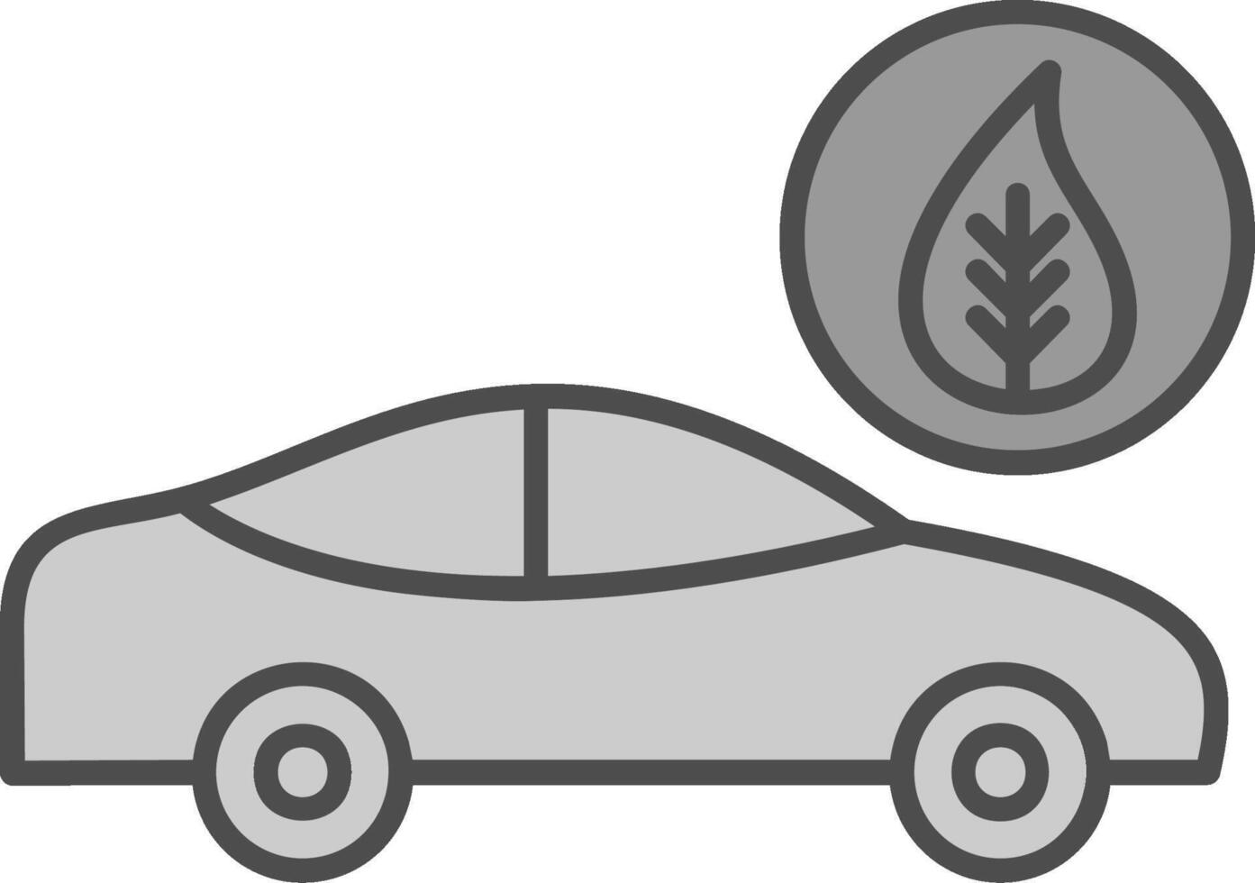 Eco Transporation Fillay Icon vector