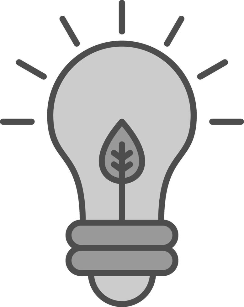 Eco Bulb Fillay Icon vector